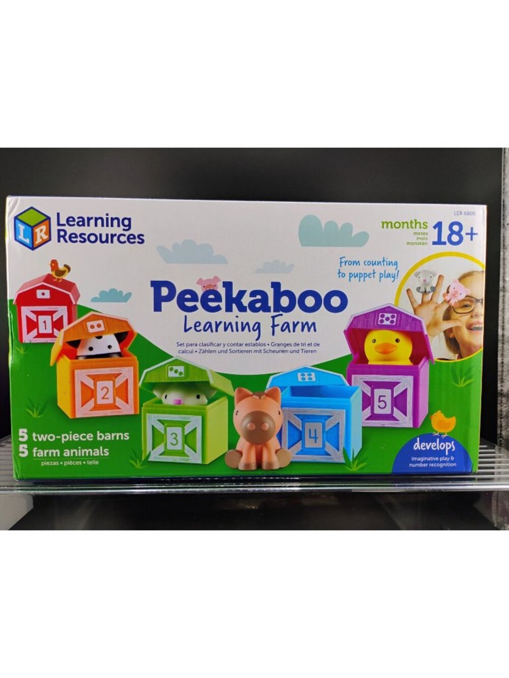 Learning Resources Peekaboo Learning Farm Educational Toy Set